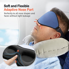 LitBear Sleep Mask 3D eye cups keep blink space and makeup intact.