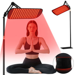 LitDUCK 135 red light panel on a sturdy stand for at-home sessions.
