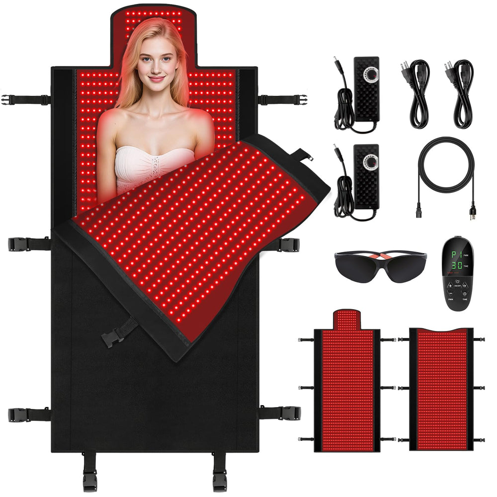 LITDUCK 2570 LEDs full-body mat laid out for at-home therapy sessions