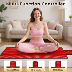 Compact control panel for adjusting intensity, timer, and pulse modes on the LITDUCK mat.