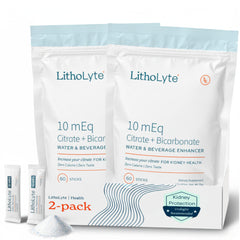 LithoLyte 10mEq citrate sticks dissolve in water for hydration.