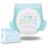 Littleforbig Baby Parade X-Large diaper front view with adjustable hook-and-loop closures for secure fit