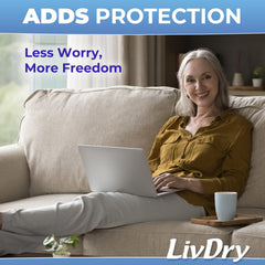LivDry booster pad featuring soft cloth-like material for comfortable wear.