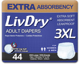LivDry XXX-Large underwear front view with barrier cuff for leak protection.