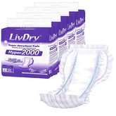 LivDry Hyper 2000 pad with wide coverage for improved protection.