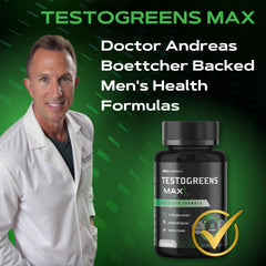 Live Anabolic TestoGreens Max capsules close-up, compact and easy to swallow