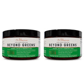 Live Conscious Beyond Greens matcha powder tub showing convenient daily superfood boost