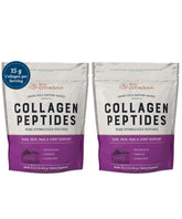 Live Conscious Collagen Peptides bottle with scoop supports skin and hair.