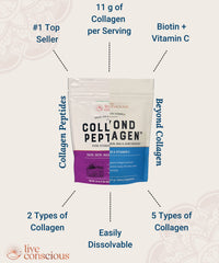 Live Conscious collagen powder in smoothie shows versatile, natural-taste addition to meals