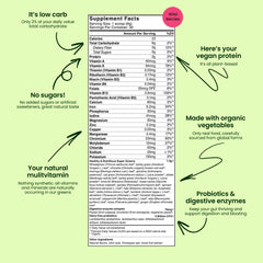 LIVE IT UP Super Greens scoop with powder for quick gut-friendly boost.