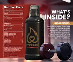 LIVEBOOST bottle side view emphasizes compact wellness companion.