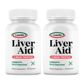 Liverite Liver Aid 2-pack bottle-front highlight packaging for liver support