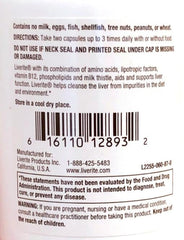 Liverite Liver Aid capsules closeup highlights smooth, easy-to-swallow soft gel texture