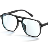 Livho Vintage Aviator blue light frames viewed from front for screen use comfort