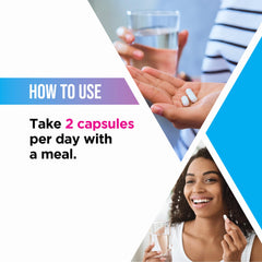 Two-capsule daily serving demonstrated for easy routine with Livingood Daily multivitamin.