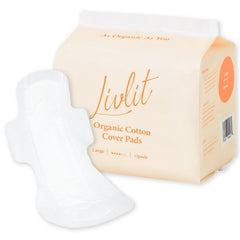 Livlit large-size ultra-thin pad pack for discreet day-to-day protection.