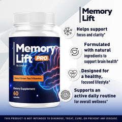 LIVORKA Memory Lift Pro bottle cap close-up showing easy-to-swallow capsule use
