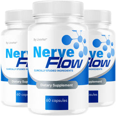 LIVORKA Nerve Flow bottle front illustrating daily nerve support