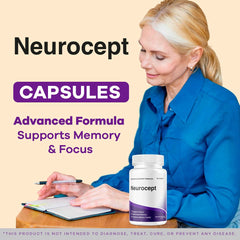 LIVORKA Neurocept capsules close-up showing easy-to-swallow daily supplement.