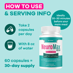 LIVORKA Neuromax Pro bottle dispensing action demonstrates convenient two-capsule daily serving.
