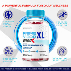 LIVORKA Prime Vigor XL Max bottle back with ingredients and directions