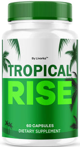 LIVORKA Tropical Rise for Men bottle front showing the product name and design for daily energy support