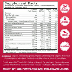 Organic fruit sources illustrated to emphasize wholesome plant-based nutrition.