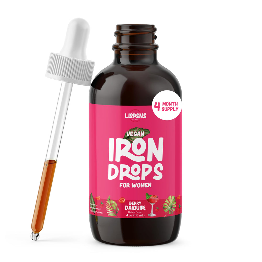 LLORENS PHARMACEUTICAL Iron Drops bottle for daily iron support and easy dosing.