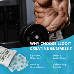 LLQQIT Creatine Monohydrate Gummies come in individually wrapped servings for convenience.