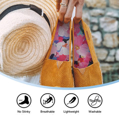 LMHCISO floral print insole with anti-slip grip for secure wear
