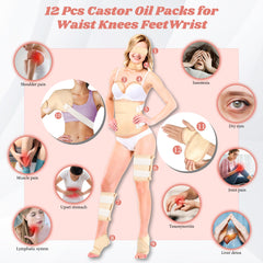 Lnkful neck castor oil wrap for neck tension relief and warmth