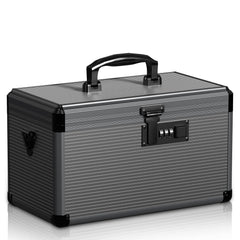 Lockbako medicine lock box front view showing secure code access for home storage