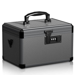 Lockbako medicine lock box with code lock for secure, quick access to meds.