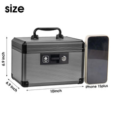 Lockbako lock box removable tray visible for easy medicine categorization and access.