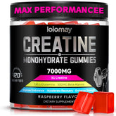 Loiomay Creatine Monohydrate Gummies bottle displaying 120 servings for daily use