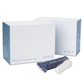 LOLA Super Plus Tampons with plastic applicator for easy insertion during active days.