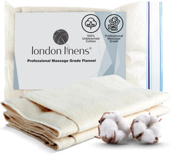 LONDON LINENS castor oil wrap with front pocket for flexible hot or cold packs