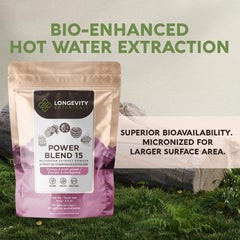 Power 15 scoop serving demonstrates convenient daily usage for vitality.