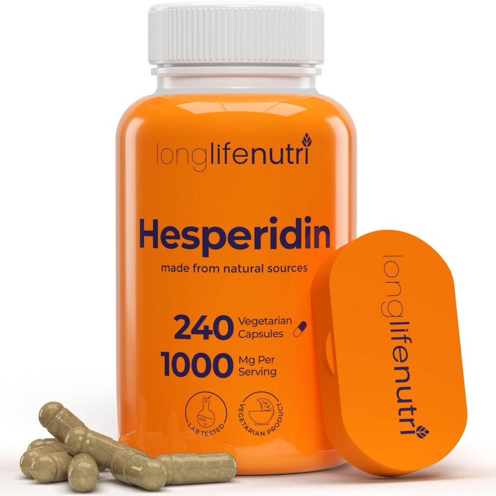 LongLifeNutri Hesperidin 1000mg bottle front for daily circulatory support.