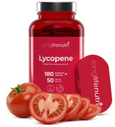 LongLifeNutri Lycopene 50mg bottle front for daily antioxidant support
