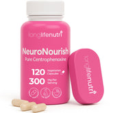 LongLifeNutri NeuroNourish bottle front—4-month supply for cognitive support.