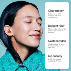 Loop Engage 2 earplugs provide clear speech in a noisy environment.