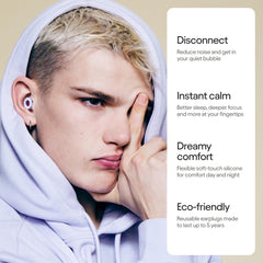 Loop Quiet 2 ear plugs showing four tip sizes for comfortable fit.