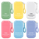 Loopeer 12-pack mini sanitizer with keychain attachment for quick on-the-go hygiene.