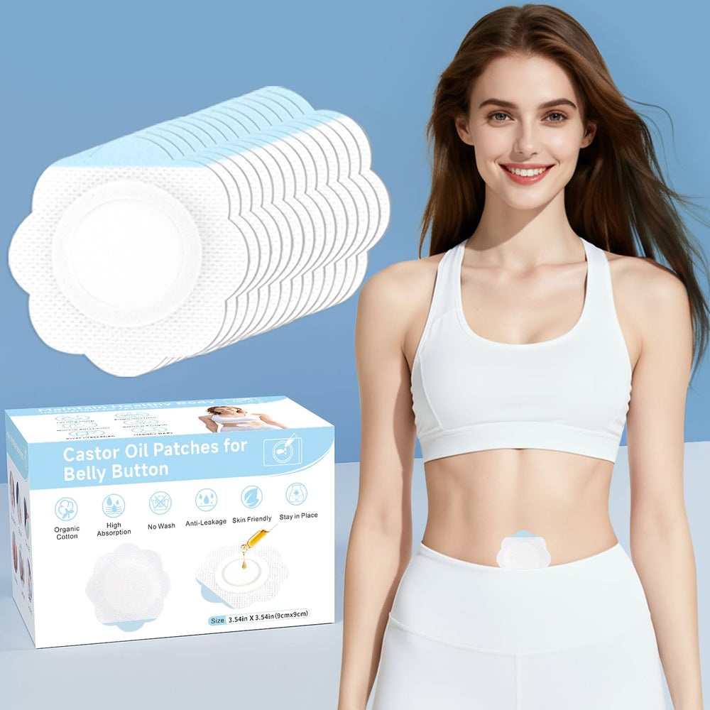 Loshuer Castor Oil Patches 60 XL pack for customizable topical care