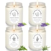 LOSNYA Lavender Candle Gift Set in minimalist glass jars for cozy spaces.