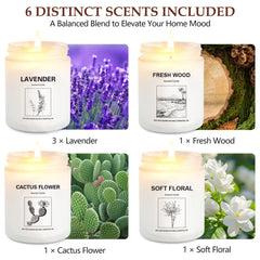 LOSNYA Soft Floral Lavender candle bloom enhances relaxing rituals.