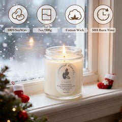 LOSNYA Balsam Fir candle glows with a fresh woodland aroma for the holidays.