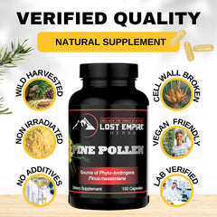 Lost Empire Herbs cell-wall cracked pine pollen powder enhances absorption