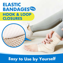 LotFancy bandage wrap with self-closure ends secures quickly.